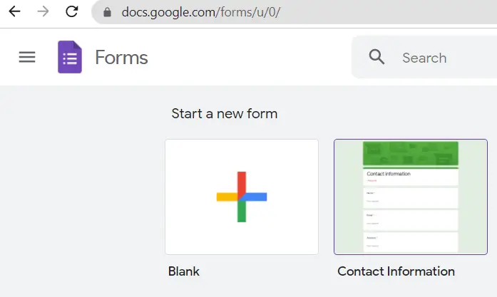 Form docs google Doc To
